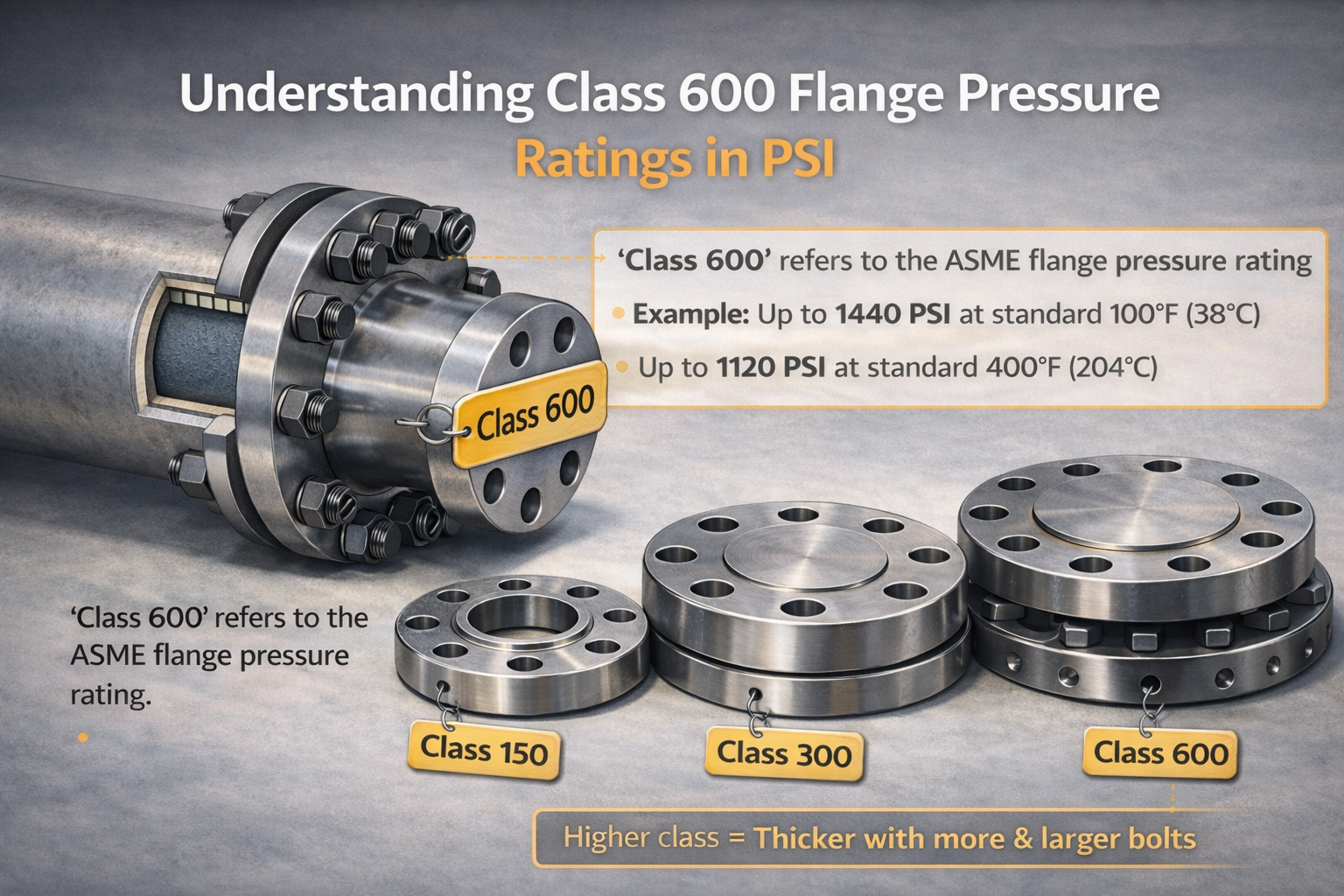 Understanding Class 600 Flange Pressure Ratings in PSI